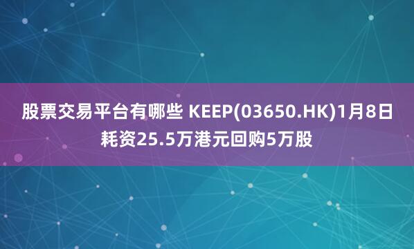 股票交易平台有哪些 KEEP(03650.HK)1月8日耗资25.5万港元回购5万股