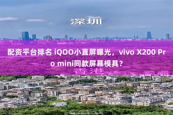 配资平台排名 iQOO小直屏曝光，vivo X200 Pro mini同款屏幕模具？