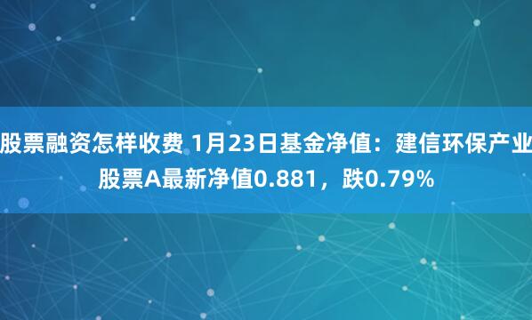 股票融资怎样收费 1月23日基金净值：建信环保产业股票A最新净值0.881，跌0.79%