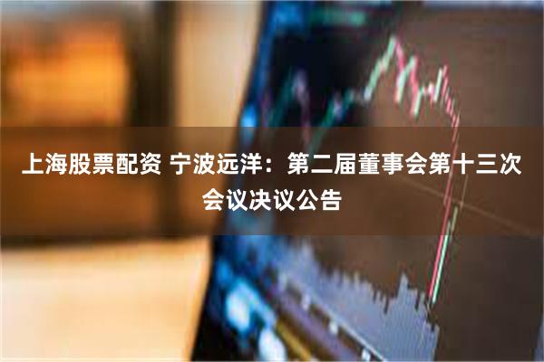 上海股票配资 宁波远洋：第二届董事会第十三次会议决议公告